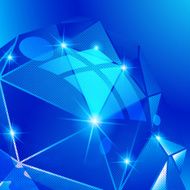 Plastic pixilated background with dimensional complicated object N3