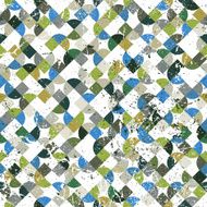 Vector geometric abstract seamless pattern colorful worn mosaic