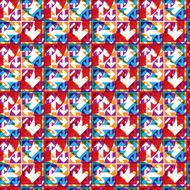 Futuristic illusive abstract textured geometric seamless pattern N3