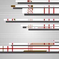 Abstract futuristic geometric shapes N40
