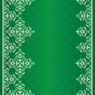 green vector background with vintage ornament