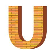 brick letter U