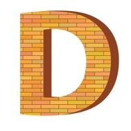 brick letter D