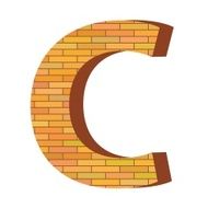 brick letter C