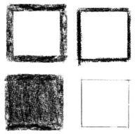 Charcoal squares on granulated paper