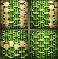 Vector green background with gold N2