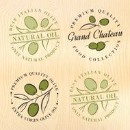 Natural olive oil labels N2