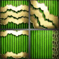 Vector green background with gold N5