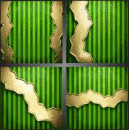 Vector green background with gold N6