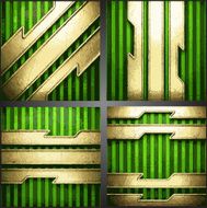 Vector green background with gold N7