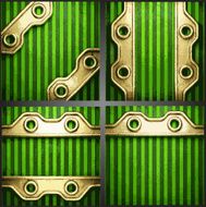 Vector green background with gold N9
