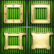 Vector green background with gold N10