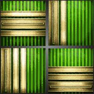 Vector green background with gold N12