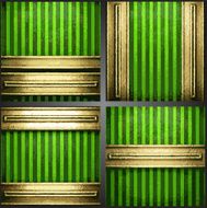 Vector green background with gold N13