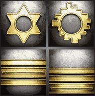 Vector gold and silver background set N3