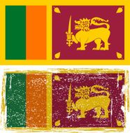 Sri Lanka grunge flag N4