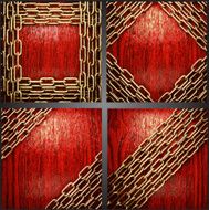 Vector wood and gold background set N7