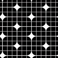 Black and white abstract geometric seamless pattern ornament