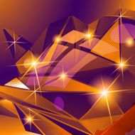 Plastic grain fond with colorful 3d geometric template