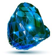 Contemporary bright 3d object isolated turquoise