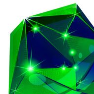 Plastic grain fond with colorful dimensional geometric template N2