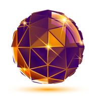 Vector bright textured dimensional futuristic sparkling object