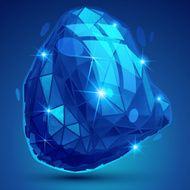 Plastic pixilated glossy 3d cybernetic model reflective object