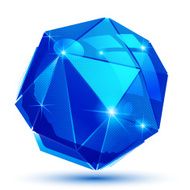 Plastic grain dimensional object created from geometric figures N3