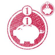 Piggy bank vector coins cash money savings theme