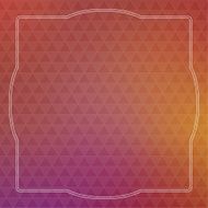Abstract vector background with triangles and vintage frame N2