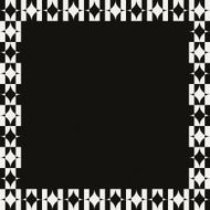 Black paper with white frame geometric pattern N4
