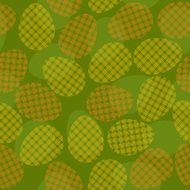 Easter eggs with tartan ornament Seamless vector pattern