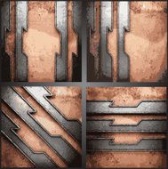 Vector metal background set N23
