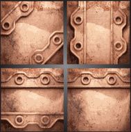 Vector metal background set N24