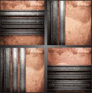 Vector metal background set N25