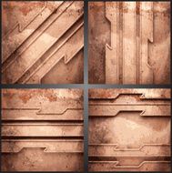 Vector metal background set N26