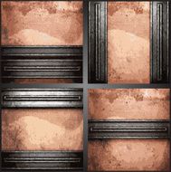Vector metal background set N27