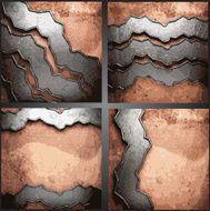 Vector metal background set N28