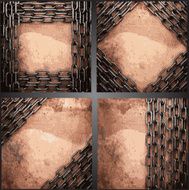 Vector metal background set N30