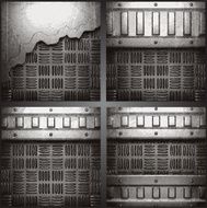 Vector metal background set N31