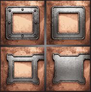 Vector metal background set N36