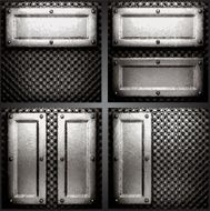 Vector metal background set N37