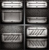 Vector metal background set N38