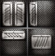 Vector metal background set N39