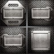 Vector metal background set N40