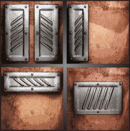 Vector metal background set N41
