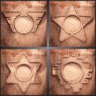 Vector metal background set N42