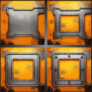 Vector metal background set N44