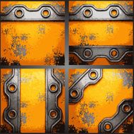 Vector metal background set N45