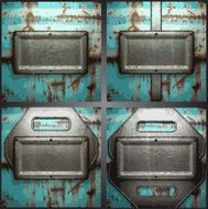 Vector metal background set N46